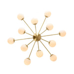 Luxury 12 - Light Glass Bubble Branch Semi Flush Chandelier - LightfixturesUAE