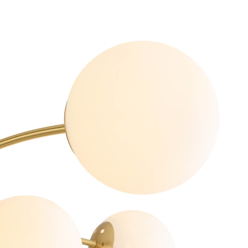 Luxury 12 - Light Glass Bubble Branch Semi Flush Chandelier - LightfixturesUAE
