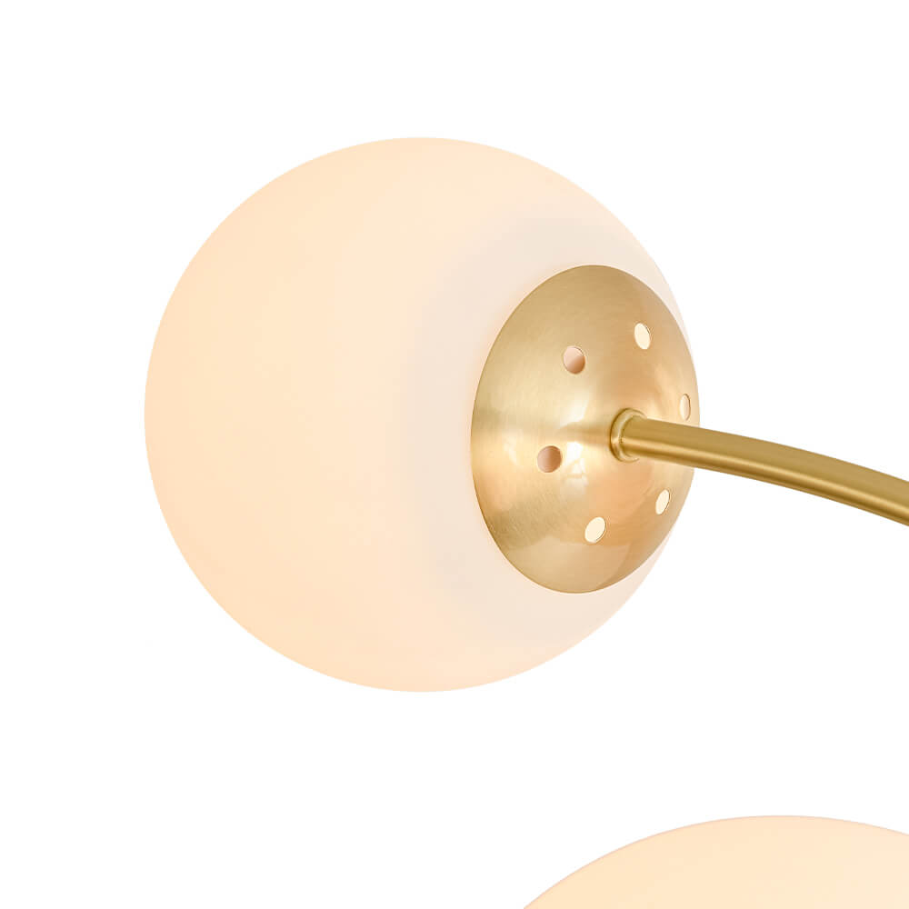 Luxury 12 - Light Glass Bubble Branch Semi Flush Chandelier - LightfixturesUAE