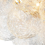 Luxury 4 - Light Clear Textured Glass Semi - Flush Mount - LightfixturesUAE