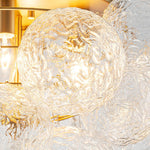 Luxury 4 - Light Clear Textured Glass Semi - Flush Mount - LightfixturesUAE