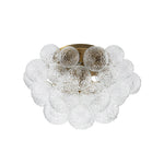 Luxury 4 - Light Clear Textured Glass Semi - Flush Mount - LightfixturesUAE