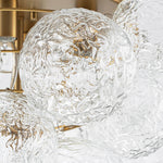 Luxury 4 - Light Clear Textured Glass Semi - Flush Mount - LightfixturesUAE