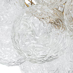 Luxury 4 - Light Clear Textured Glass Semi - Flush Mount - LightfixturesUAE