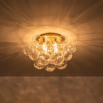 Luxury 4 - Light Clear Textured Glass Semi - Flush Mount - LightfixturesUAE