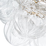 Luxury 4 - Light Clear Textured Glass Semi - Flush Mount - LightfixturesUAE