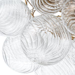 Luxury 4 - Light Clear Textured Glass Semi - Flush Mount - LightfixturesUAE