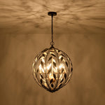 Luxury 6 - Light Candle Sphere Chandelier Pendant Light - LightfixturesUAE