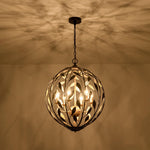 Luxury 6 - Light Candle Sphere Chandelier Pendant Light - LightfixturesUAE
