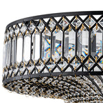 Luxury 6 - Light Drum Crystal Semi - Flush Mount Ceiling Light - LightfixturesUAE