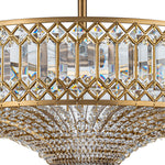 Luxury 6 - Light Drum Crystal Semi - Flush Mount Ceiling Light - LightfixturesUAE