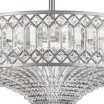 Luxury 6 - Light Drum Crystal Semi - Flush Mount Ceiling Light - LightfixturesUAE