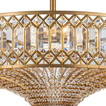 Luxury 6 - Light Drum Crystal Semi - Flush Mount Ceiling Light - LightfixturesUAE