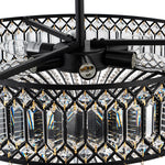 Luxury 6 - Light Drum Crystal Semi - Flush Mount Ceiling Light - LightfixturesUAE