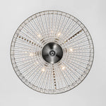 Luxury 6 - Light Drum Crystal Semi - Flush Mount Ceiling Light - LightfixturesUAE