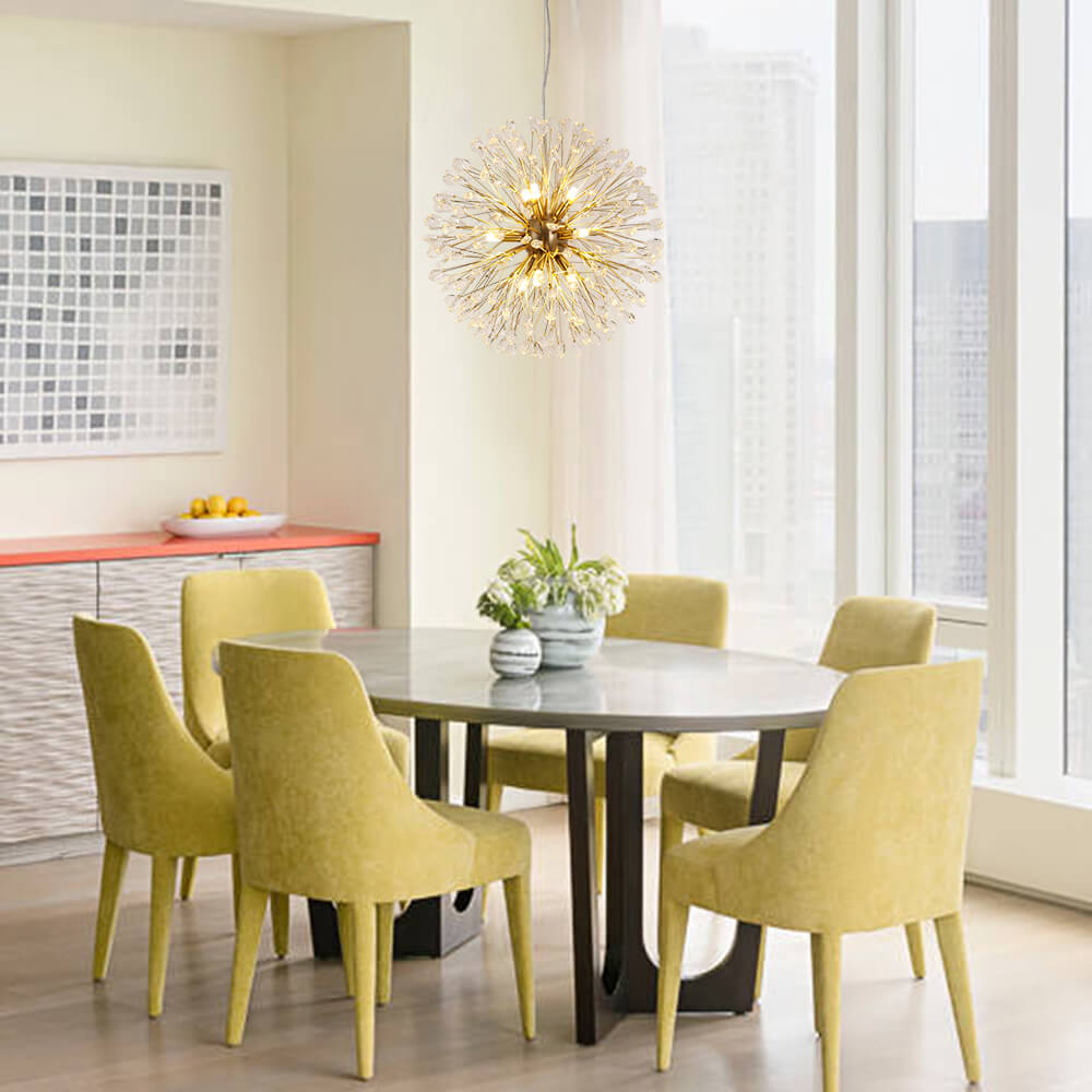 Luxury 9 - Lights Bloom Firework Crystal Chandelier - LightfixturesUAE