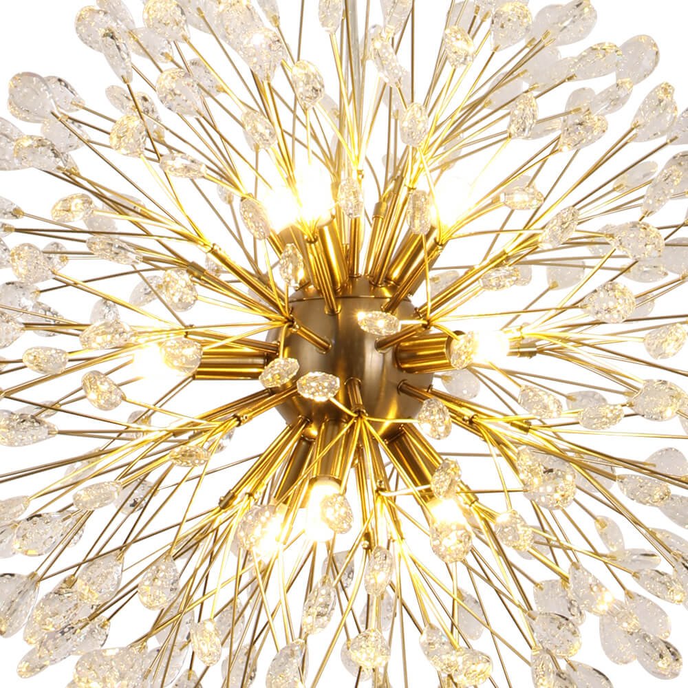 Luxury 9 - Lights Bloom Firework Crystal Chandelier - LightfixturesUAE