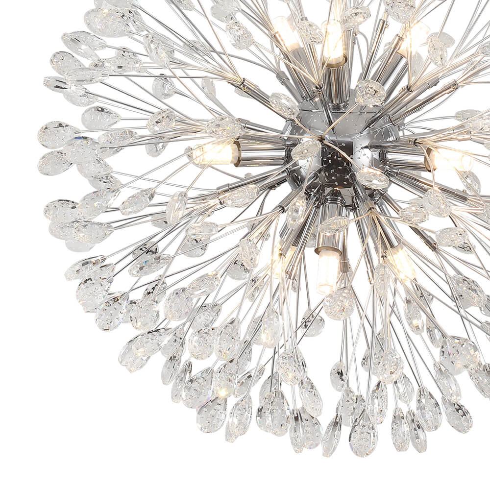 Luxury 9 - Lights Bloom Firework Crystal Chandelier - LightfixturesUAE