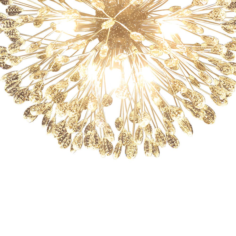 Luxury 9 - Lights Bloom Firework Crystal Chandelier - LightfixturesUAE