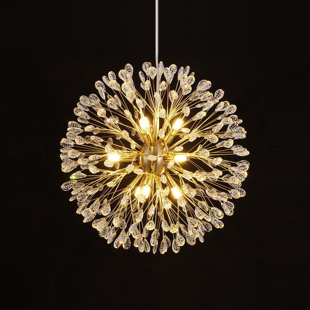 Luxury 9 - Lights Bloom Firework Crystal Chandelier - LightfixturesUAE