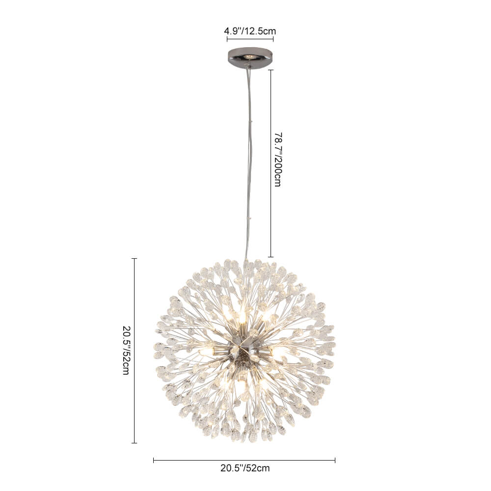 Luxury 9 - Lights Bloom Firework Crystal Chandelier - LightfixturesUAE