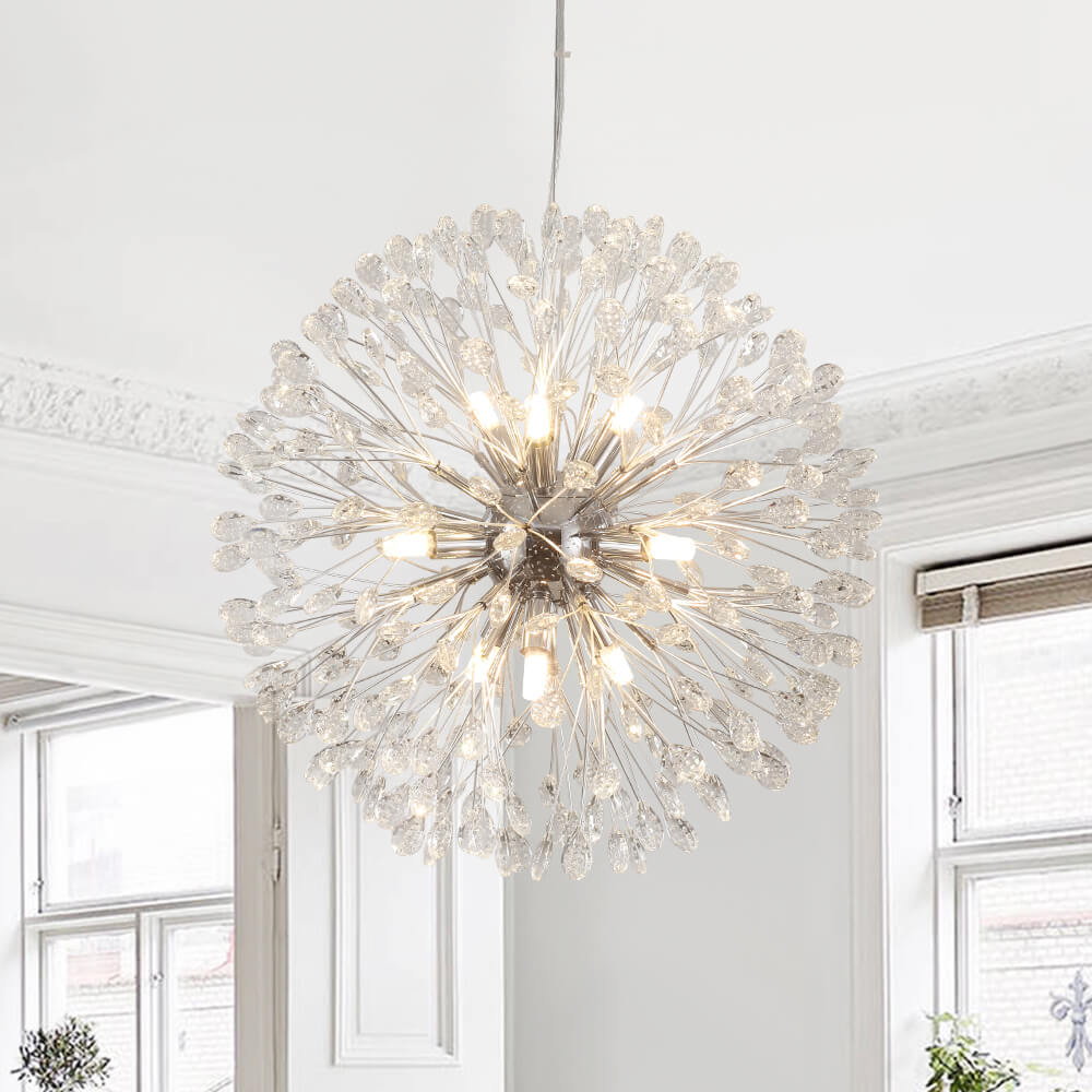 Luxury 9 - Lights Bloom Firework Crystal Chandelier - LightfixturesUAE