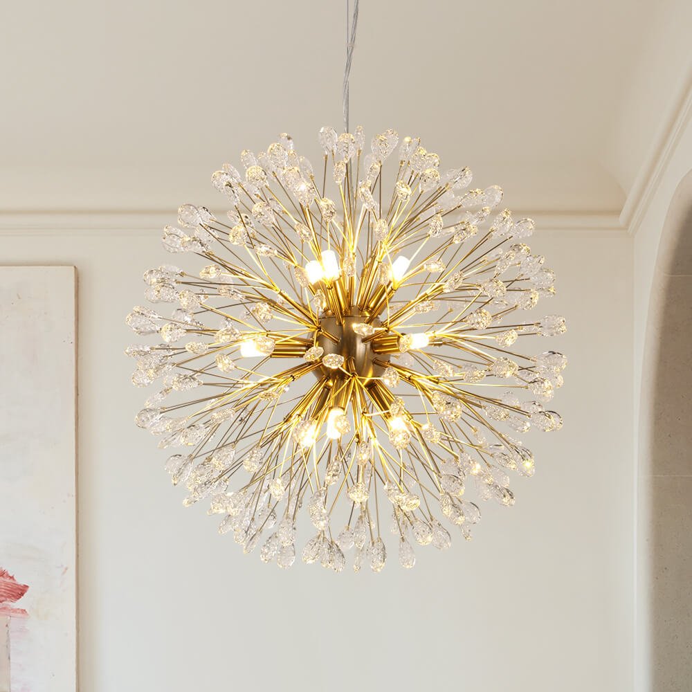 Luxury 9 - Lights Bloom Firework Crystal Chandelier - LightfixturesUAE