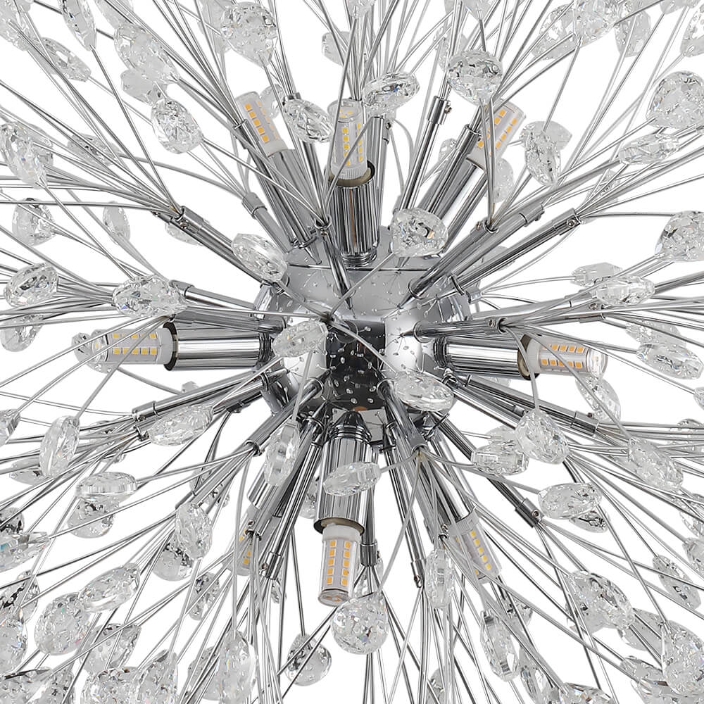 Luxury 9 - Lights Bloom Firework Crystal Chandelier - LightfixturesUAE