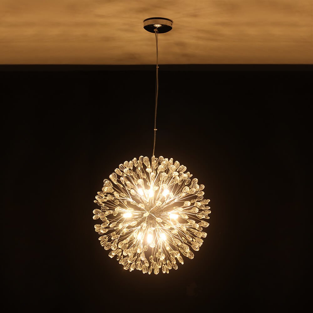Luxury 9 - Lights Bloom Firework Crystal Chandelier - LightfixturesUAE