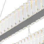 Luxury Oval Crystal LED Linear Kitchen Island Chandelier - LightfixturesUAE