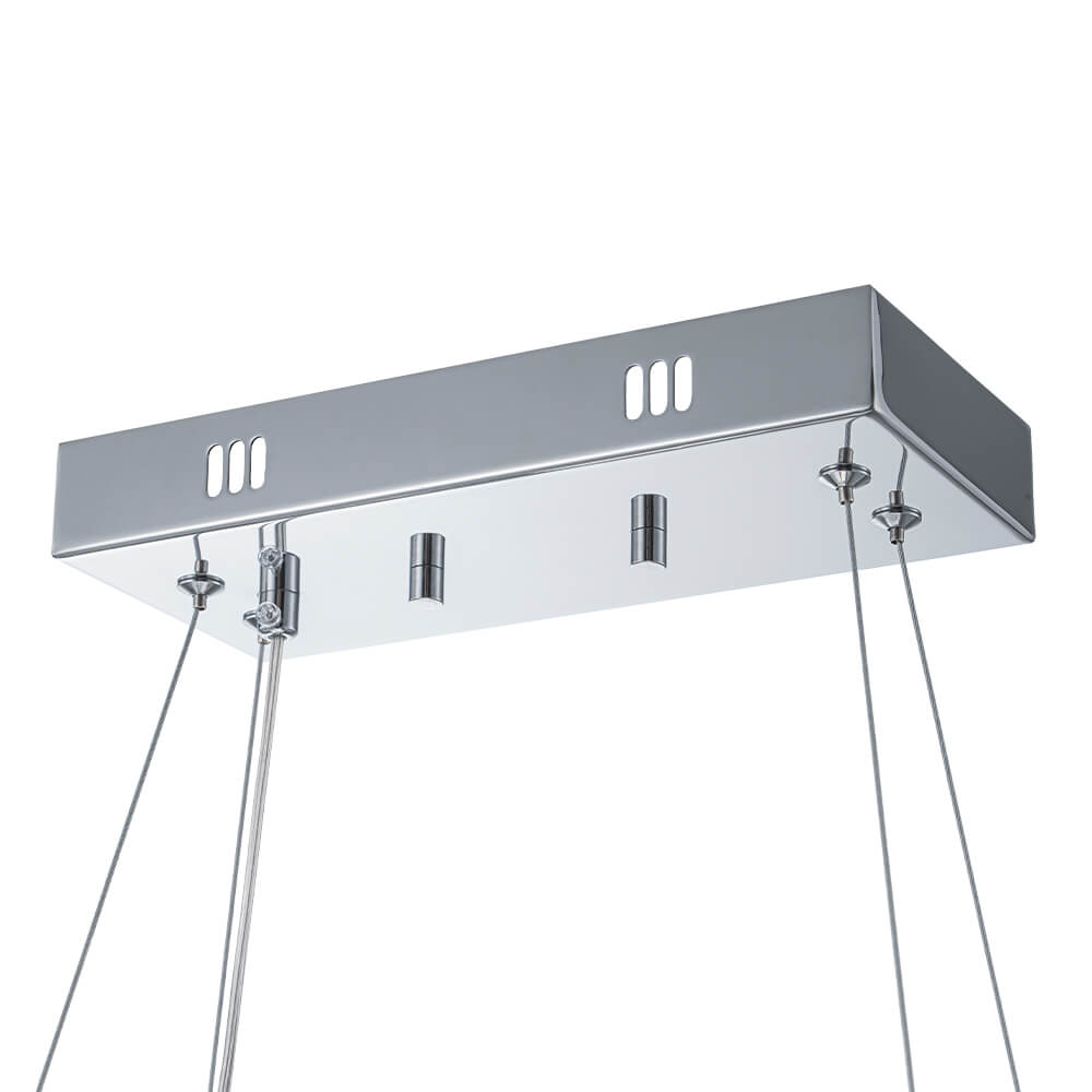 Luxury Oval Crystal LED Linear Kitchen Island Chandelier - LightfixturesUAE
