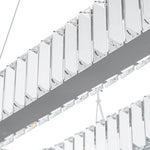 Luxury Oval Crystal LED Linear Kitchen Island Chandelier - LightfixturesUAE