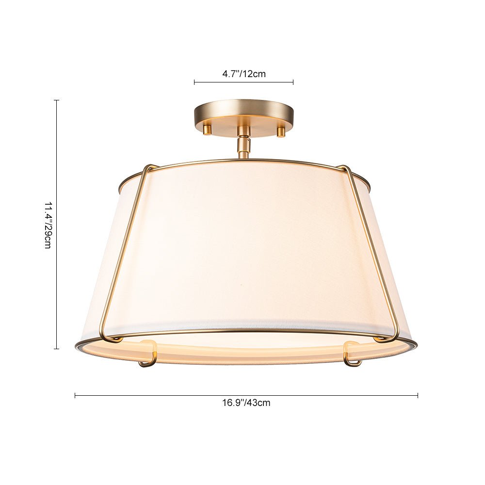 Mid - Century 4 - Light Drum Semi - Flush Mount - LightfixturesUAE