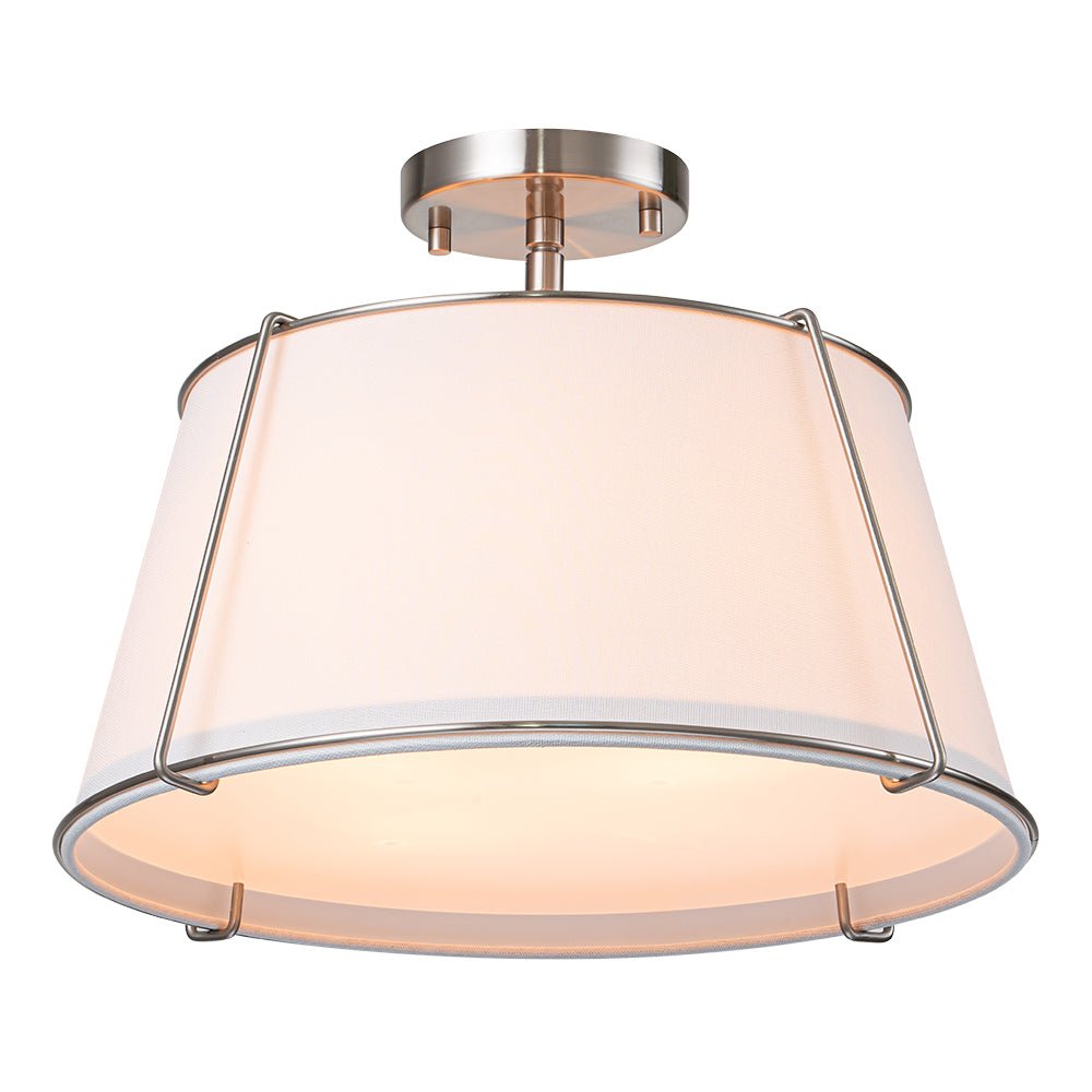 Mid - Century 4 - Light Drum Semi - Flush Mount - LightfixturesUAE