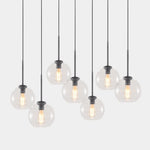 Mid - Century 7 - Lights Linear Cluster Globe Pendant Light - LightfixturesUAE