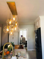 Mid - Century 7 - Lights Linear Cluster Globe Pendant Light - LightfixturesUAE