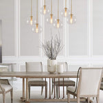 Mid - Century 7 - Lights Linear Cluster Globe Pendant Light - LightfixturesUAE
