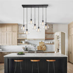 Mid - Century 7 - Lights Linear Cluster Globe Pendant Light - LightfixturesUAE