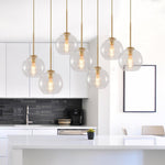 Mid - Century 7 - Lights Linear Cluster Globe Pendant Light - LightfixturesUAE