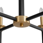 Mid - Century 8 - Light Geometric Candle Chandelier - LightfixturesUAE