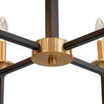 Mid - Century 8 - Light Geometric Candle Chandelier - LightfixturesUAE