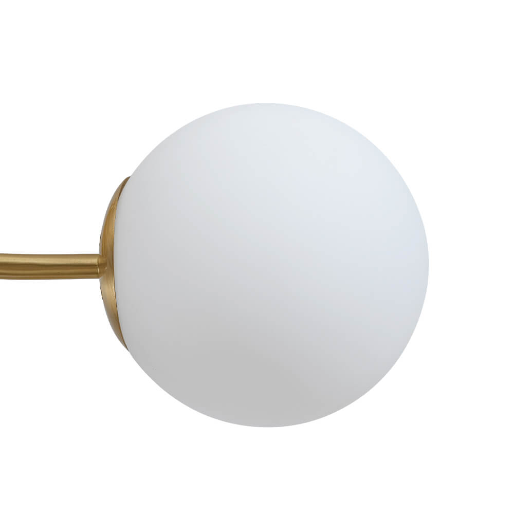 Mid - century 8 - Light Glass Globe Sputnik Semi - Flush Mount - LightfixturesUAE