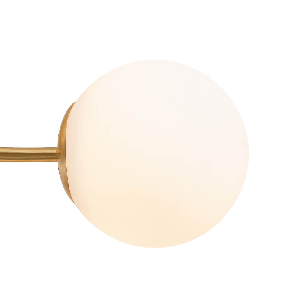 Mid - century 8 - Light Glass Globe Sputnik Semi - Flush Mount - LightfixturesUAE