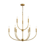 Mid - Century 9 - Light Candle Branch Chandelier - LightfixturesUAE