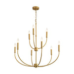 Mid - Century 9 - Light Candle Branch Chandelier - LightfixturesUAE
