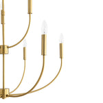 Mid - Century 9 - Light Candle Branch Chandelier - LightfixturesUAE