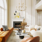 Mid - Century 9 - Light Candle Branch Chandelier - LightfixturesUAE