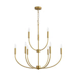 Mid - Century 9 - Light Candle Branch Chandelier - LightfixturesUAE
