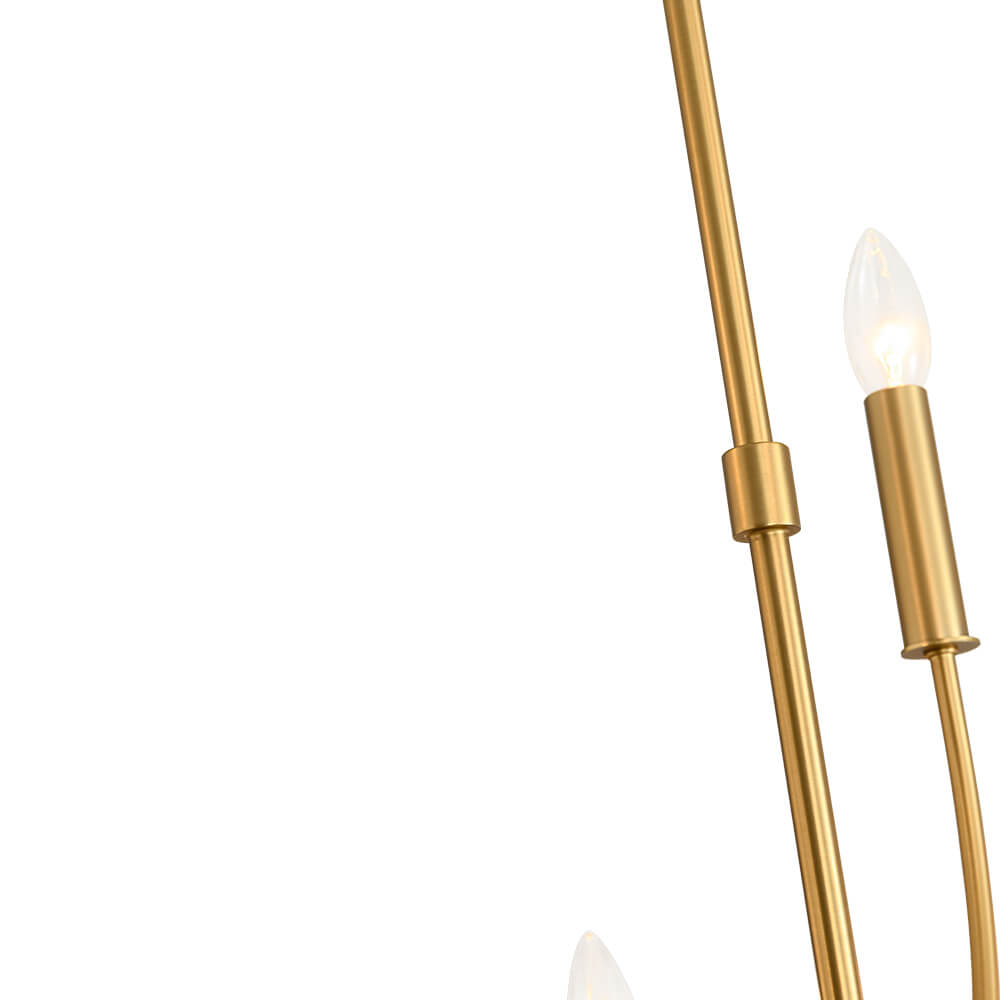 Mid - Century 9 - Light Candle Branch Chandelier - LightfixturesUAE