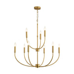 Mid - Century 9 - Light Candle Branch Chandelier - LightfixturesUAE